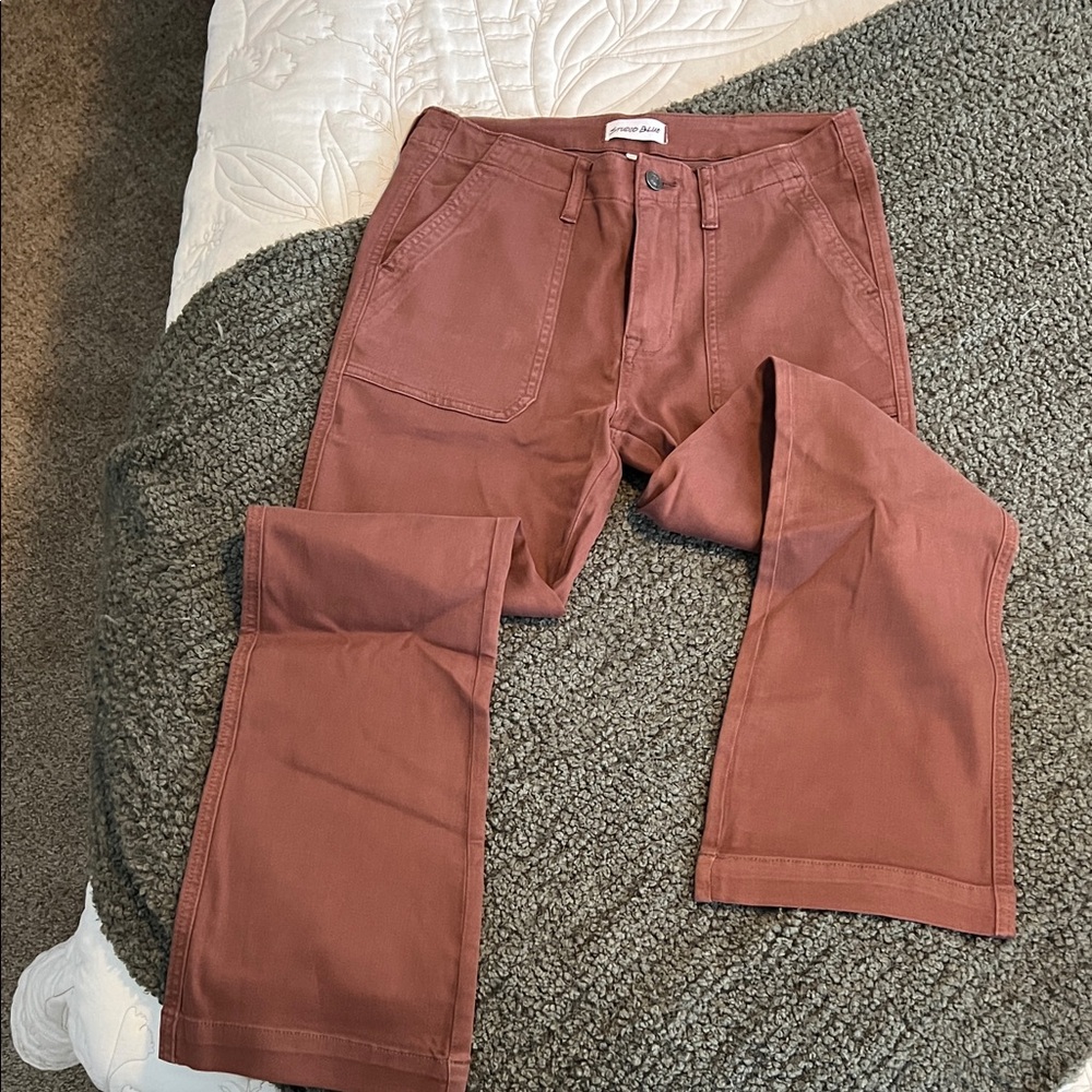 Women's Straight Leg Pants in Rust